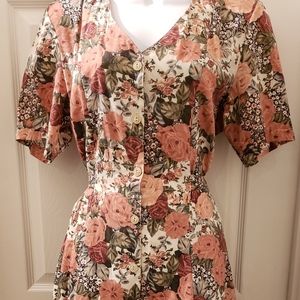 Calf length Calico Oriel dress
